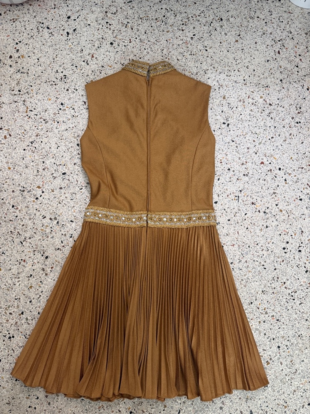 Vintage Miss Theme New York gold 60’s Palm Royal mini party cocktail dress 6 - Picture 11 of 11